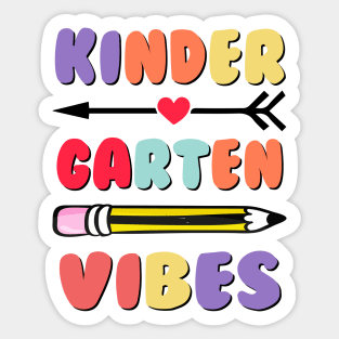 Kindergarten Vibes Back To School Sticker